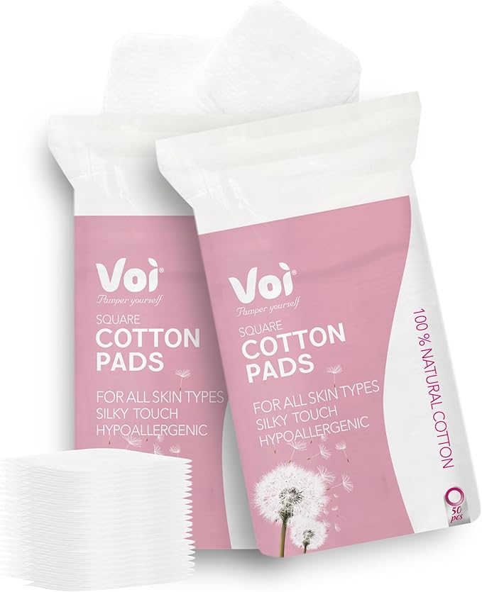 Cotton Pads, Premium Ultra Soft Multi Purpose 5 Layer, Non-Woven, Gentle and Versatile Skin Care Large Rectangle Pads for Salon and Spa Use, Soft, Strong and Durable, Latex Free, 2 Pack of 100 pcs