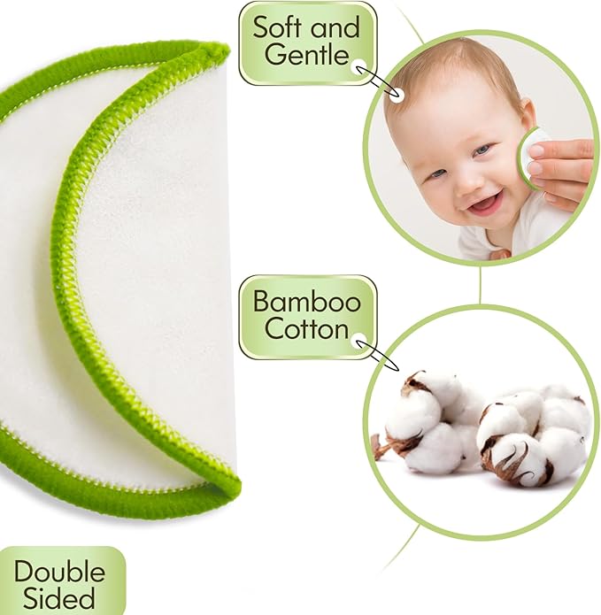 28 Pack Reusable Cotton Rounds with Washable Laundry Bag and Round Box|Travel Essentials for Skincare, Makeup Remover Pads and Storage|Reusable Makeup Remover Pads