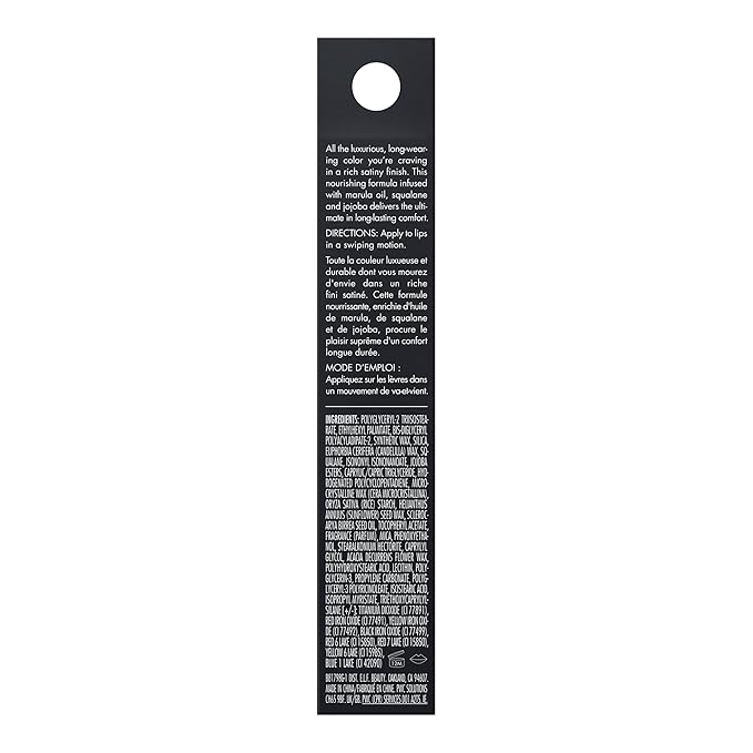 e.l.f. O Face Satin Lipstick, Richly Pigmented, Nourishing & Long-Lasting Creamy Lipstick, Infused With Jojoba, Vegan & Cruelty-Free, Spicy