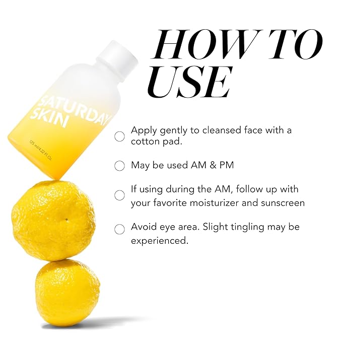 Saturday Skin Yuzu Vitamin C Bright Toner for Dryness Dullness Face Brightening Hydrate Tone Glow Niacinamide Smooth Skin Facial Water Korean Skincare Ideal for All Skin Type