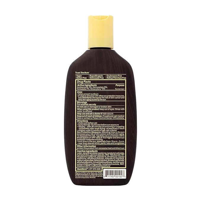 Sun Bum Original SPF 15 Sunscreen Lotion | Vegan and Hawaii 104 Act Compliant (Octinoxate & Oxybenzone Free) Broad Spectrum Moisturizing UVA/UVB Sunscreen with Vitamin E | 8 oz (Pack of 2)