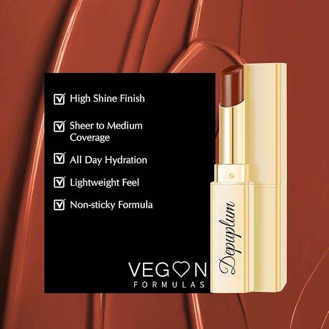 Reddish Lipstick for Women Hydrating Lipstick Glossy Moisture Lip Gloss Sheer-Medium Coverage, Long Lasting Lipsticks for Dry Lips,DM67 Reddish