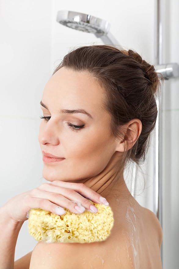 Real Natural Sea Sponges Multipack - 5pc Spa Gift Set in Premium Bag, Kind on Skin, for Bath Shower Facial Cleansing, Pamper Moms Brides Girlfriends & Teens by Constantia Beauty®