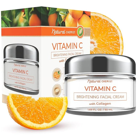 Vitamin C & Collagen Daily Face Moisturizer - Firming, Reduces Fine Lines & Wrinkles, Brightening, Dermatologist Tested, Cruelty Free Korean Skin Care For All Skin Types - 1.69 fl. oz