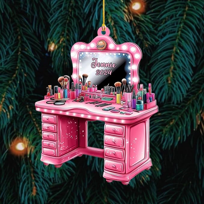 Personalized Makeup Tools Ornament β Custom Beauty Christmas Tree Decoration, Holiday Keepsake Gift for Makeup Artists, Cosmetologists, Beauty Lovers, Salon Owners, Families and Coworkers (MKH2)