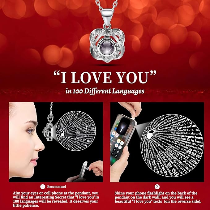 2 Preserved Real Rose with Heart I Love You Necklace- Eternal Rose Birthday Gifts for Women Wife Girlfriend Her Mom on Festivals Gifts Christmas Valentines Mothers Day Anniversary-Sky Blue White