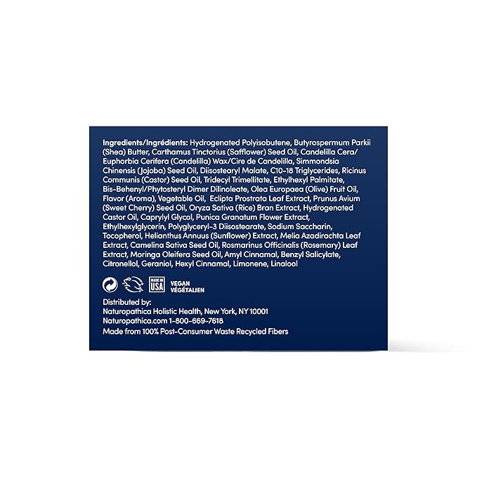 Naturopathica Sweet Cherry Conditioning Lip Butter, Natural Lip Balm for Soft, Full Lips, Antioxidant Rich Lip Moisturizer for Men and Women, 0.5 fl oz