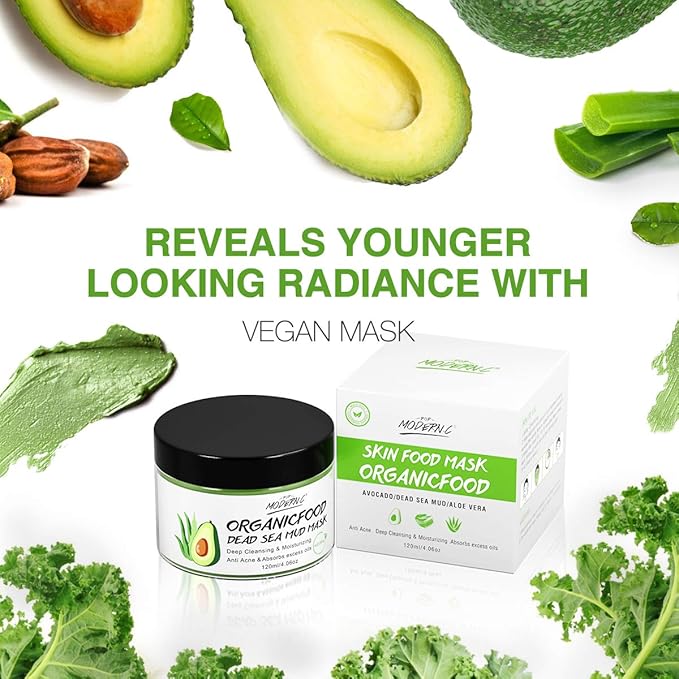 Clay Mask Avocado Dead sea Mud Stick Mask Natural Organic Green Tea Mud Mask Deep Cleansing Blackhead Removal Face Mask Nourishing Hydration Facial Mask With Blackhead Remover Extractor Tools (White)