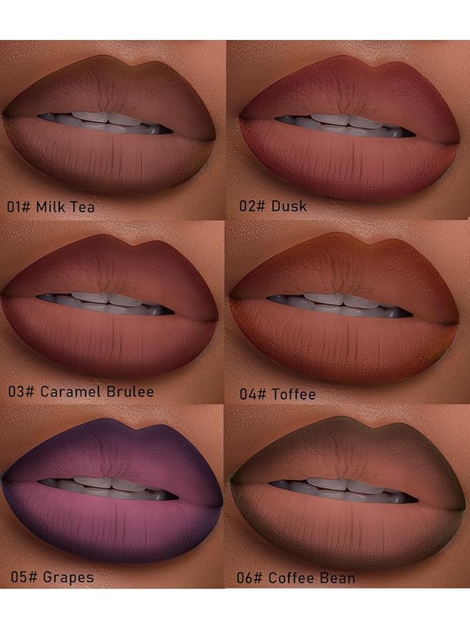 2Pcs 2-in-1 Gradient Lip Liner and Lipstick Lip Combo Set - Achieve Flawless Contour and Gradual Ombre Effect with Easy-to-Use Crayon Form and Cone Tip (2Pcs 06# Coffee Bean)