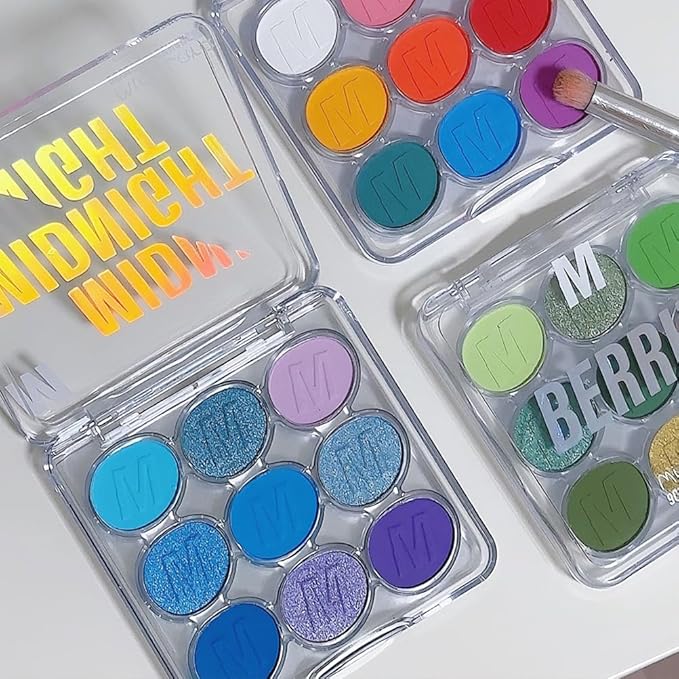 Eyeshadow Palette Blue Purple Matte eye shadow makeup for woman,9 colors Blue Purple Matte Eyeshadow Long Lasting Colorful Eye Shadow Plattet