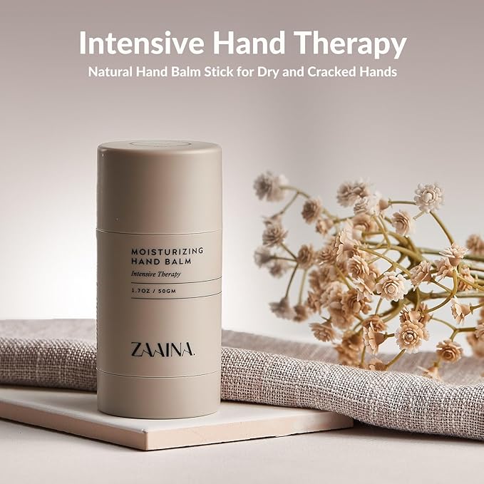 ZAAINA Intensive Hand Balm Stick - Natural Moisturizing for Dry, Cracked Hands - 1.7 oz
