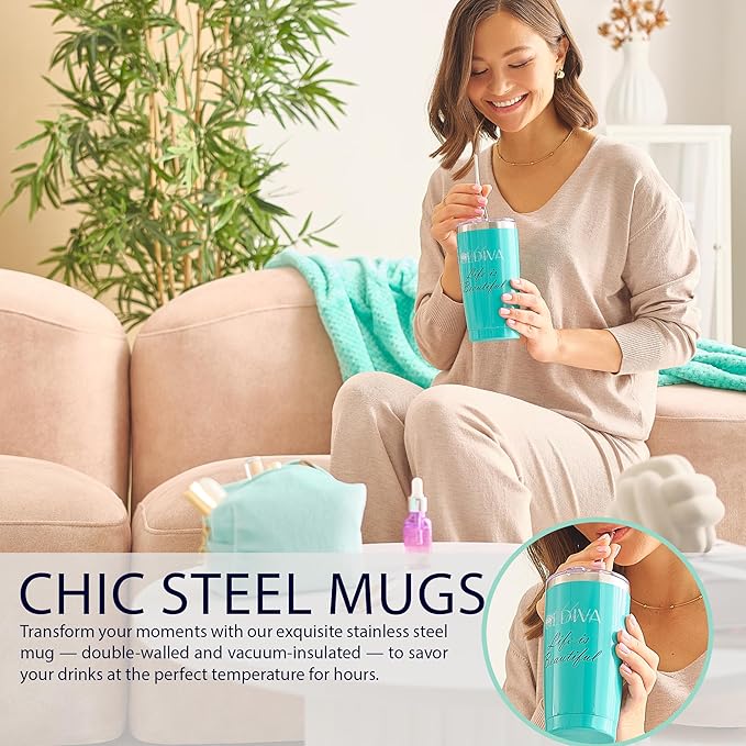 11 Pcs Spa Gift Basket for Women โ Luxury Bath Set with Shower Steamers, Water Tumbler, Fuzzy Socks & More โ Relaxing Pamper Kit for Birthday, Motherโs Day & Self Care Gifts