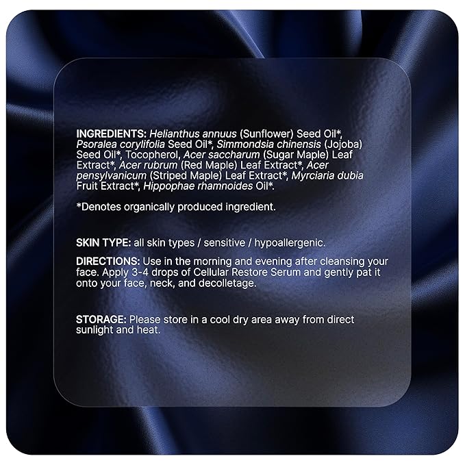 PUREANCE Organic Bakuchiol Retinol Serum - Bakuchiol for Face Skin and Wrinkles - Cellular Restore Serum - With Jojoba Oil, Sea Buckthorn, Camu Camu, Babchi, Maple Leaf Extracts & More - 1 Fl Oz