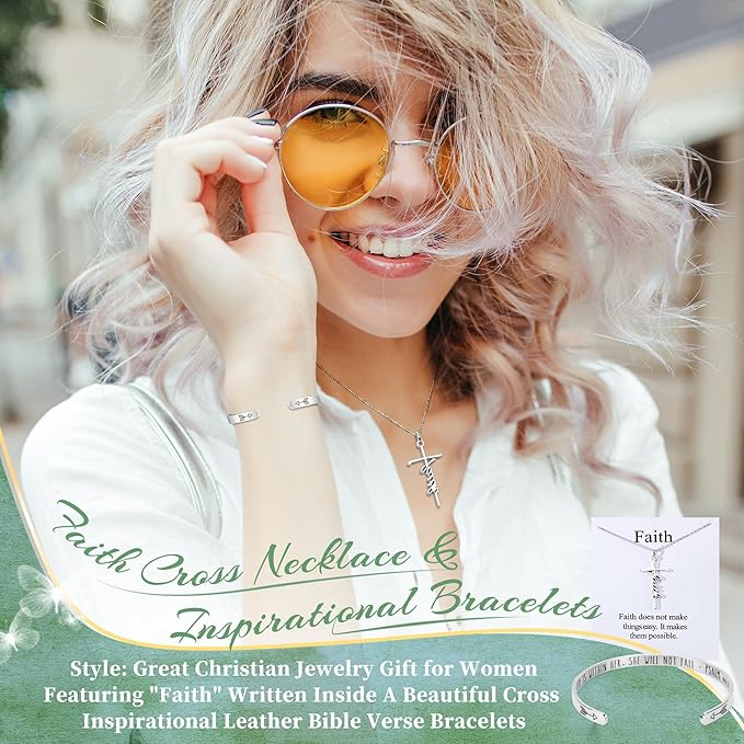 Fortuning's JDS 13PCS Christian Gifts for Women Faith- Inspirational Religious Catholic Gifts Basket, Green Self Care Package Get Well Soon Gifts,Birthday Gifts, for Mom Her Wife Girlfriend Friend