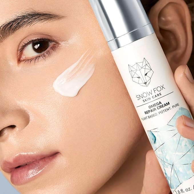 Snowfox Skin Care Omega Repair Cream with Fast-Absorbing Plant-Based Oils, 50 mL