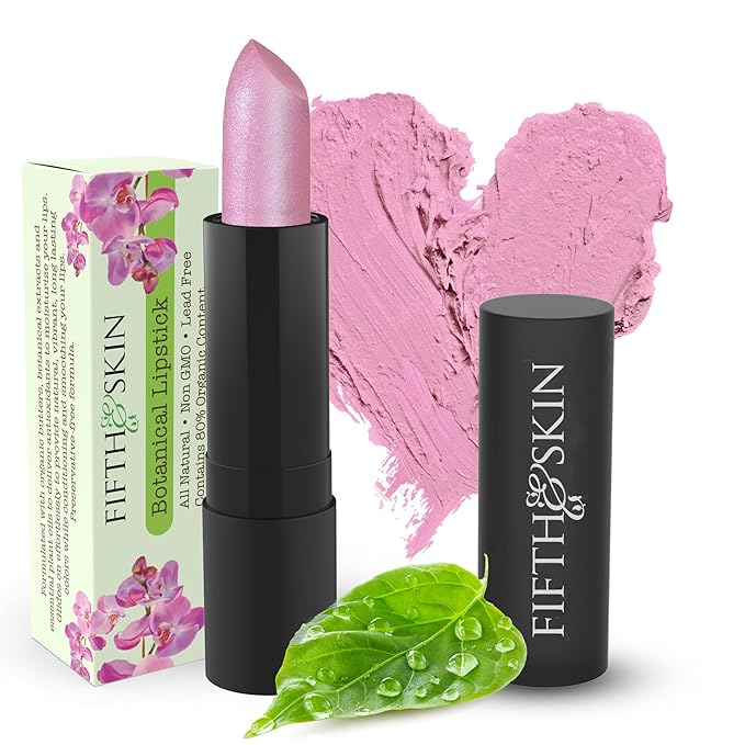 Fifth & Skin BOTANICAL Lipstick (SWEET PEA) | Made in USA | Vegan | Natural | Organic | Cruelty Free | Paraben Free | NO Lead | Moisturizing Color that's Good for your Lips!
