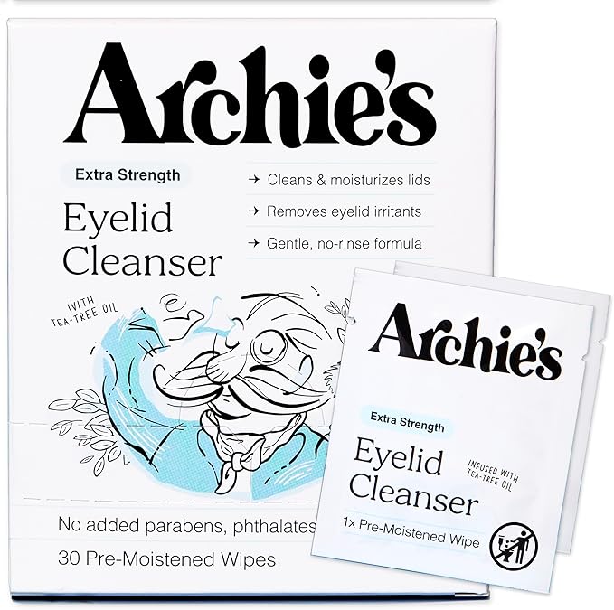 Archie's Remedies, Dry Eye Relief, Ultra Lubricating Eye Drops (30 Wipes)