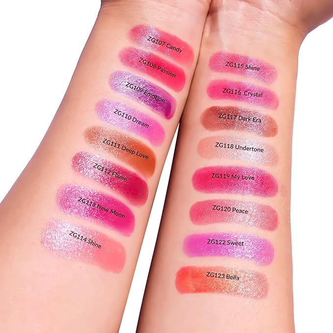 Mulberry Lipstick Moisturizing for Women Shimmer Tinted Lip Balm Hydrating Nourishing Dark Purple Lip Gloss Vegan& Cruelty Free Lip Makeup, ZG109 Emotion