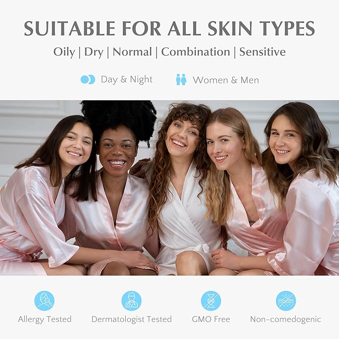 Retinol Anti Aging Face Moisturizer: Wrinkle Cream for Women, Collagen Day Night Repair Cream - Firming, Tightening & Lifting Neck Sagging Skin, 7% Hyaluronic Acid for Max Hydration, 1.7 Oz