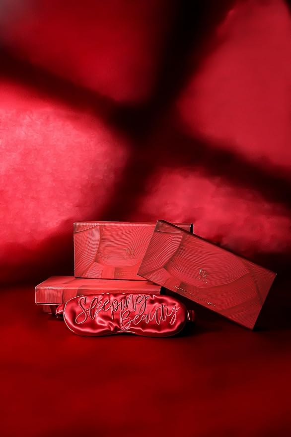 Luxury Silk Sleep Mask Gift Set 22-Momme Mulberry Silk Eye Mask Ultra Comfort Perfect Present for Her Luxury Christmas for Women Comfortable Blindfold Eyeshade for Night Sleep