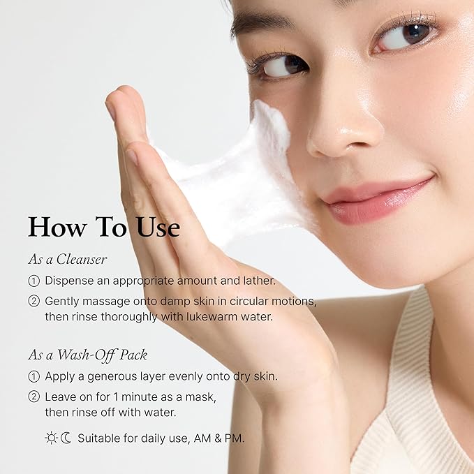 FULLY Rice-Dough Mask Cleanser, Hydrating Mask, Nourishing, Low-pH Formula, Clear Pores, Face Wash, Dry & Sensitive Skin, Vegan Korean Skincare 4.39 fl.oz