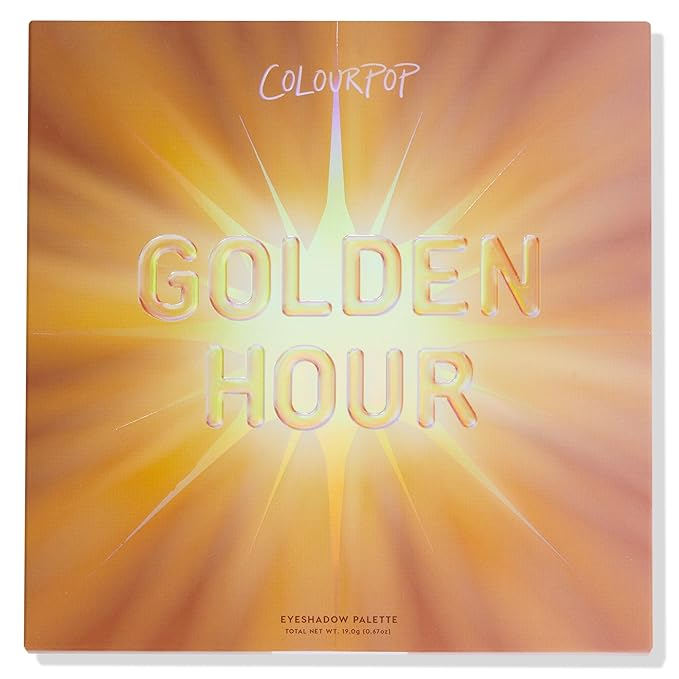 ColourPop Golden Hour Eyeshadow Palette - Sunset Tone Eye Makeup Palette with Duo-Chrome, Metallic, Matte Sparkle & Glitter Finishes - High-Pigment Eye Makeup with a Long-Wearing Formula (0.67 oz)