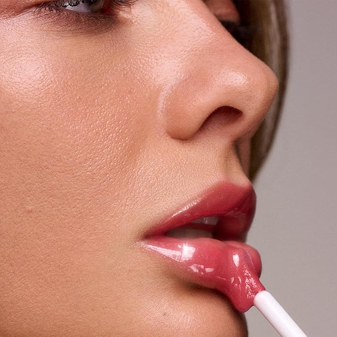 Ogee Beyond Clean Lip Gloss - Certified Organic Lip Gloss for Women - Effortlessly Plump, Hydrate & Add High-Shine Color, Freesia - Desert Rose Shimmer