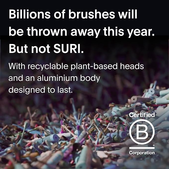 SURI 1.0 Sonic Electric Toothbrush with UV Cleaning Travel Case |1 Month+ Battery | Designed in California | Electric Toothbrush for Adults | Travel Toothbrushes | Tooth Brush | Pink