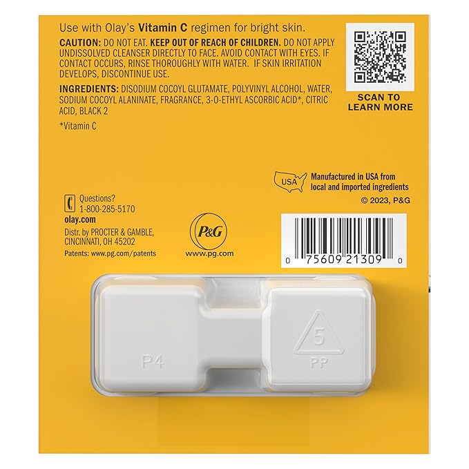 Olay Face Moisturizer, Regenerist Micro-Sculpting Cream for Women, Fragrance-Free - Hydrating, Anti-Aging Skin Care (1.7 oz) & Trial Size Vitamin C Cleansing Melts, Water-Activated Face Wash (12 ct)
