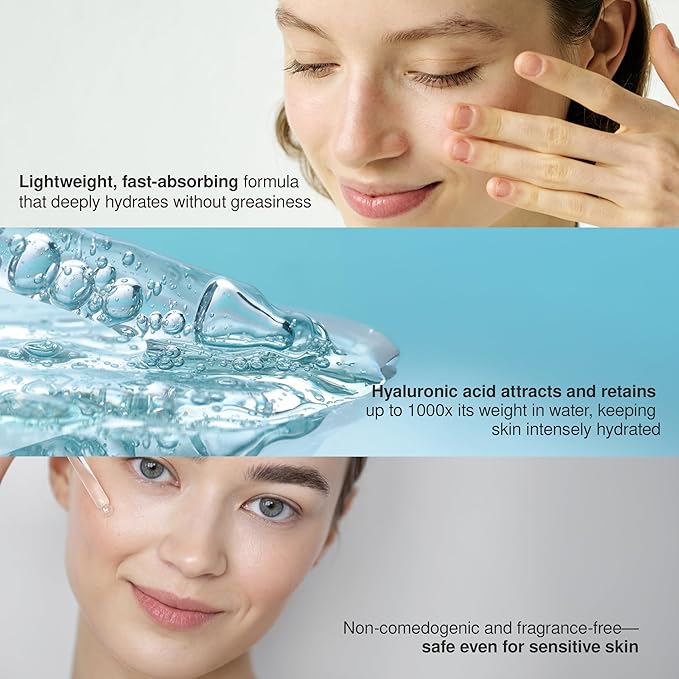 Hyaluronic Acid Serum For Face - Ultra Hydrating, Restores, Smooths & Reduces Wrinkles - Dermatologist Tested, Natural Ingredients, Clean Beauty - Korean Skin Care - 1.69 Fl. Oz