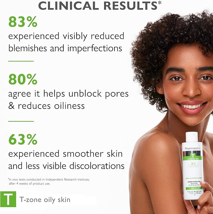 Face & Body Breakout Solution, 3% Mandelic Acid, Helps Clarify Blemish & Acne Prone Skin on Face, Back and Chest, Helps Clear Breakouts, Purifying Cleanser, SEBO-ALMOND-CLARIS, 6.42 fl oz