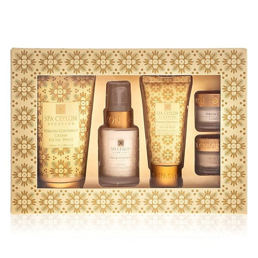 Spa Ceylon Virgin Coconut Skin Care Essentials Set | 100% virgin coconut | Face care | Gift set | all types skin | Seasonal Gifting