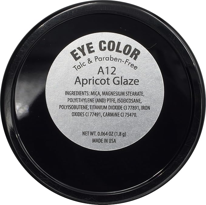 Apricot Peach Glaze Shimmering Bronze Warm Yellow Gold Pressed Powder Single Eyeshadow; Talc, Paraben & Cruelty Free