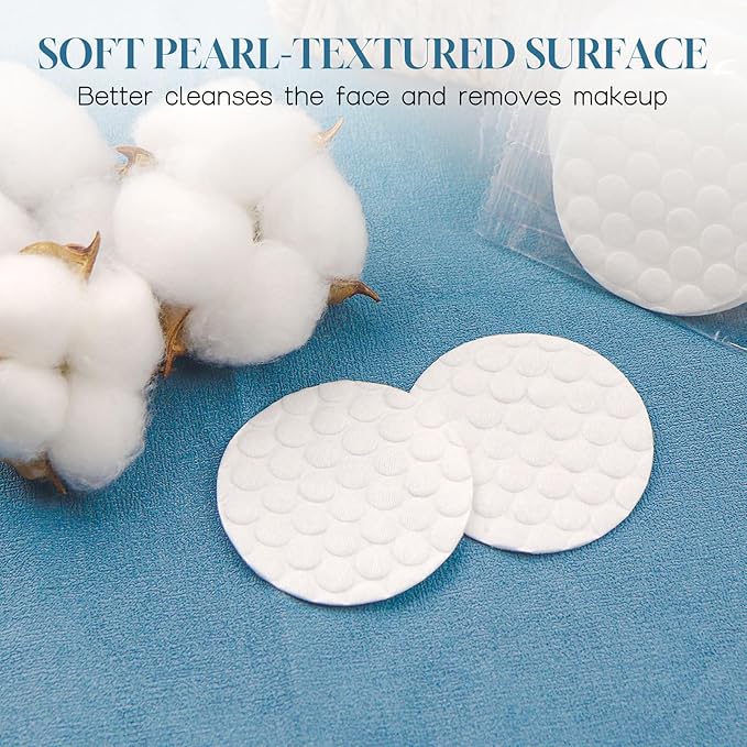 Travel Size Cotton Rounds Individually Wrapped Cotton Rounds Bulk Makeup Cotton Pads Soft for Most Skin Types Personal Care Kit Hotel Amenities (5 Pcs/Set, 200 Sets in Total)