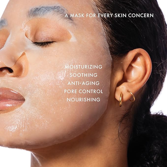 ESW Beauty Most Loved Face Masks - 5-Pack Skincare Set - Hydrating, Soothing & Calming - Includes Strawberries & Cream, Deep Detox, The Pink Dream, Vanilla Oat & Green Reset