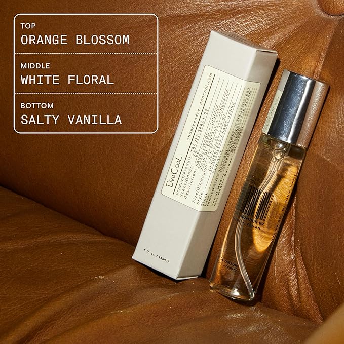 DedCool Eau de Parfum (Sunlit Blooms- 0.5 fl oz) with Notes of Orange Blossom, White Floral, Salty Vanilla, Perfume for Men & Women, Long Lasting, Luxury Fragrance, Non-Toxic, Vegan, Fragrance For All