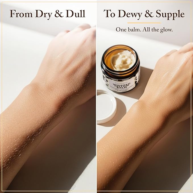 Whipped Tallow and Honey Balm for Face - Unscented Grass Fed Beef Tallow for Skin, Moisturizer Cream with Manuka Honey, Jojoba Oil, Mango Butter & Vitamin E - For Dry Skin & Body - 3 oz