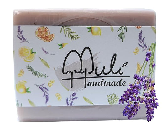 Natural Handemade Bar Soap for Men and Women with Essential oils, Scented Bar Soaps for Bath, Fragrance Regular Use Gift Set (Pack of 1) Lavender