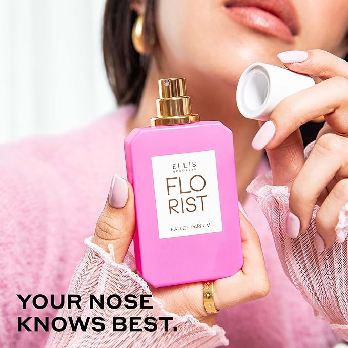 Ellis Brooklyn FLORIST Eau De Parfum - Fresh Floral Perfume For Women with Italian Bergamot, Tuberose, & Cedarwood, Vegan Perfume Made In The USA, 50ml / 1.7oz