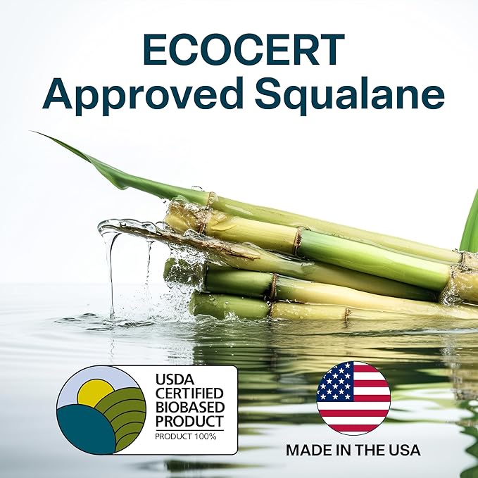 QRxLabs Plant-Based Squalane Moisturizer Cream - 2 fl oz (60 mL) - Face & Body Hyaluronic Acid Moisturizer