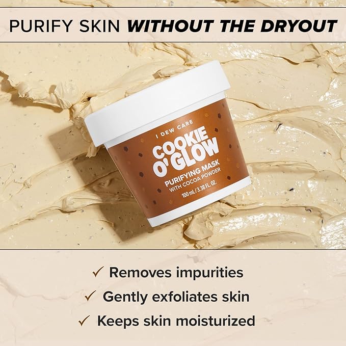 I DEW CARE Wash Off Face Mask Set - How Dough I Look | Headband, Hyaluronic Acid Skincare Essentials, Moisturizing, Soothing, Deep Cleansing, for Dry Sensitive Skin, Stocking Stuffers, 3.38 Oz