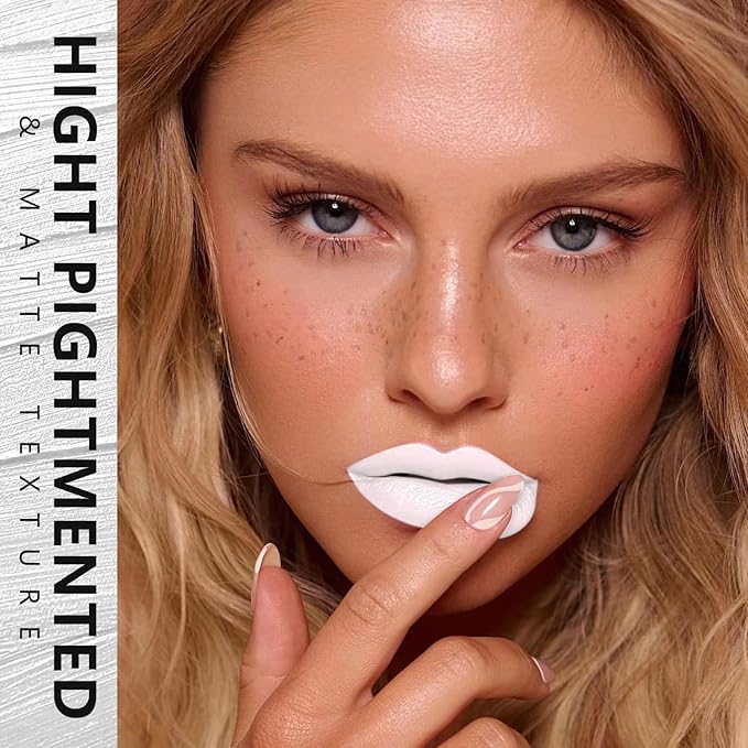 MAKI YIKA White Lipstick for Women Color Stay Long Lasting Lipsticks No Smudge Matte Liquid Lipstick Transferproof Cruelty-Free Lip Color |Rich White