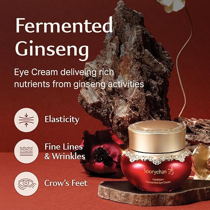 Sooryehan Hyobidam Fermented Eye Cream (0.84 fl oz) - Korean Skincare, Luxury Premium High-end Cream by LG Beauty. Intensive Skin Care.