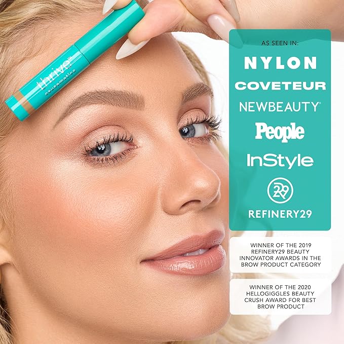 Thrive Causemetics Instant Brow Fix Semi-Permanent Eyebrow Gel, Waterproof Tinted Eye Brow Gel with Vitamin B5, Smudge-Proof, Long Lasting Definition, Vegan & Cruelty Free, Merida (Auburn)