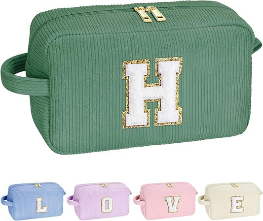 YOOLIFE Cute Makeup Bag - Girls Make Up Bag Cosmetic Bag Teen Girl Gifts Trendy Stuff Gifts for Women Teen Girl Preppy Stuff Skincare Bag Mom Wife Teacher Daughter Sister Birthday Gifts for Her H