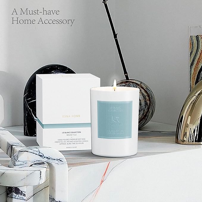 Luxury Scented Candle Hand Poured All Natural Soy Wax Essential Oil Stress Relief Candle for Home Scented Aromatherapy Birthday Gifts for Women Christmas Gifts for mom Couples 50 hrs