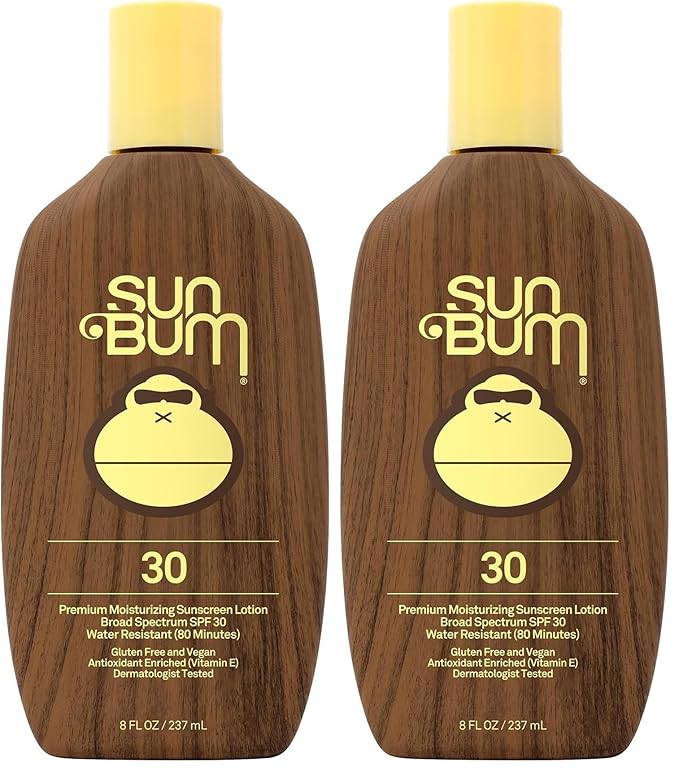 Sun Bum Original Scent SPF 30 Sunscreen Lotion | Vegan and Hawaii 104 Act Compliant (Octinoxate & Oxybenzone Free) Broad Spectrum Moisturizing UVA/UVB Sunscreen with Vitamin E | 8 oz (Pack of 2)