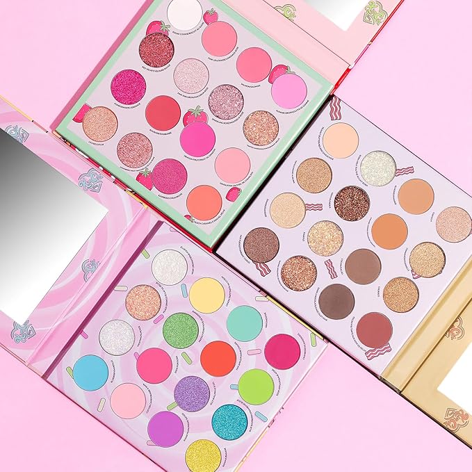 Kimchi Chic Donut Collection Eyeshadow Palette - 16 Matte, Pigment, & Glitter Shadows, Versatile for Day to Night Looks, Cruelty Free, Rainbow Sprinkles