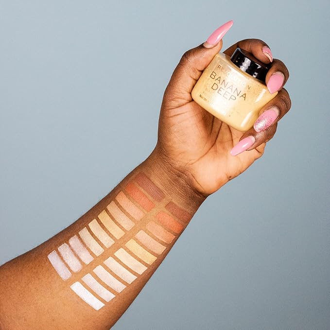 Revolution, Loose Baking Powder, Makeup Setting Powder, Long Lasting Coverage, Mattifies & Reduces Shine, Deep Dark, 1.12 oz