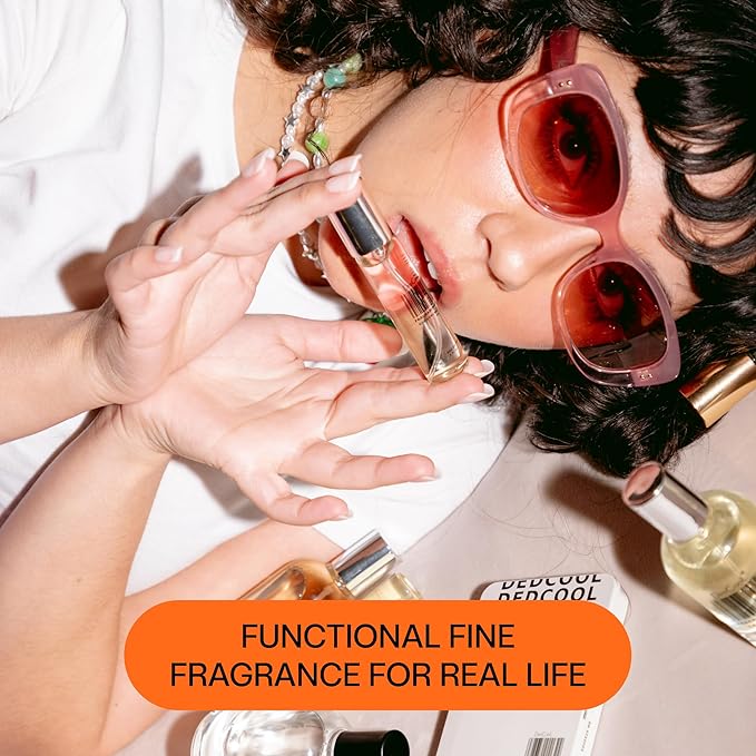 DedCool Eau de Parfum (Sunlit Blooms- 0.5 fl oz) with Notes of Orange Blossom, White Floral, Salty Vanilla, Perfume for Men & Women, Long Lasting, Luxury Fragrance, Non-Toxic, Vegan, Fragrance For All